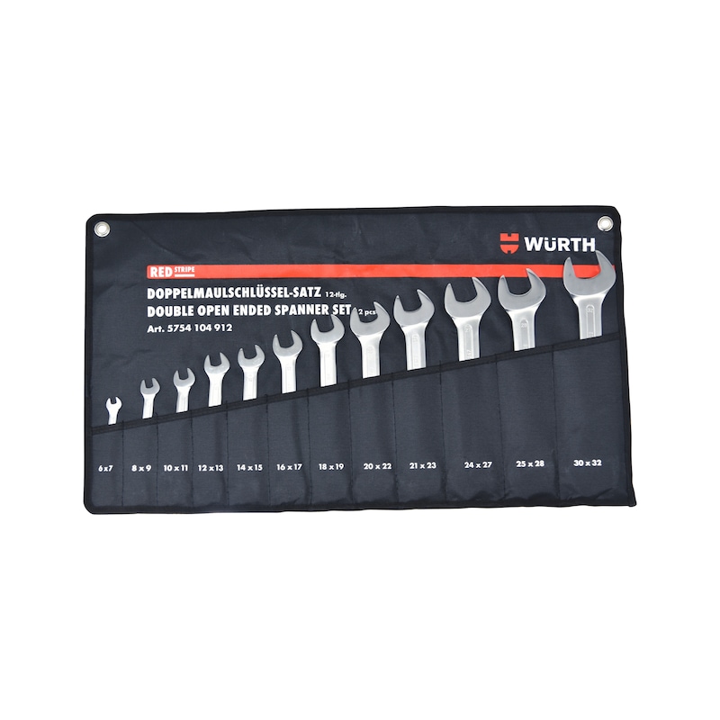 
DOUBLE OPEN-ENDED WRENCH SET 12 PIECES - FLAT
