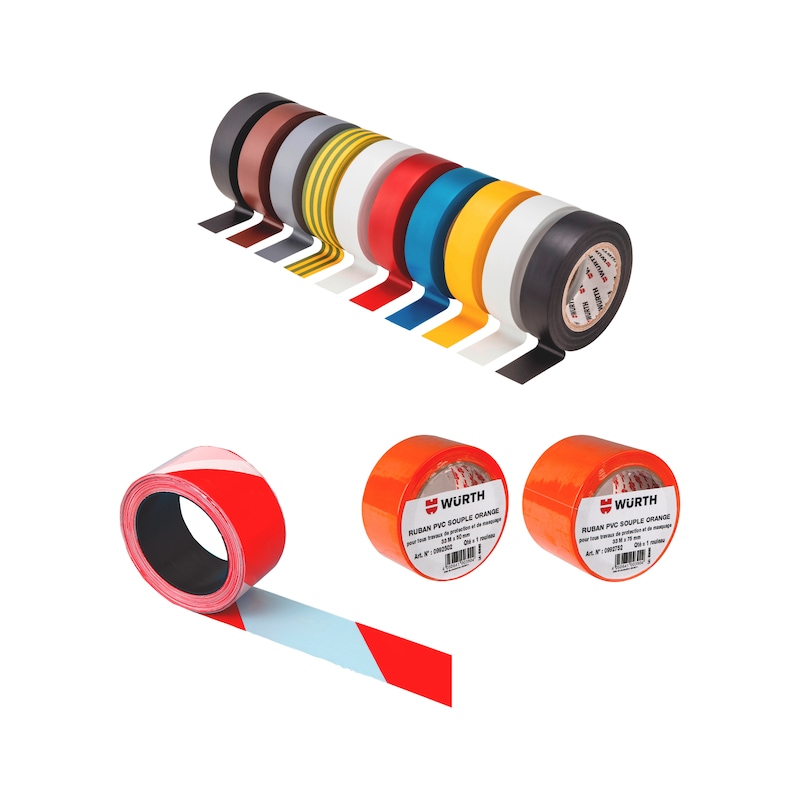 Kit de 49 rubans adhésifs isolants et signalisation