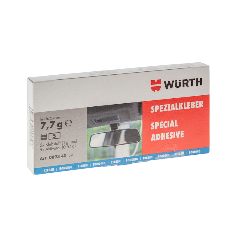 Kit de colles 2C pour Verre et Métal, 5 pcs - haute adhérence