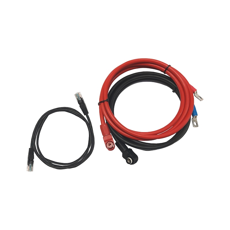 Voltcraft Set Cavi Per Inverter 2,00 M 25 Mm² | 511214 Con Capicorda E Occhielli, Compatibile Con SW-600 12V E SWD-1200/2, Qualità Originale