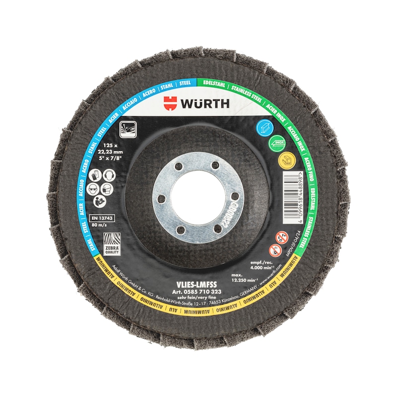 Produktbild von ZYWUOY Vlies-Schleifscheibe Körnung 320 – Nylonfaser Polierscheibe 20mm Bohrung, Für Metall Und Holz