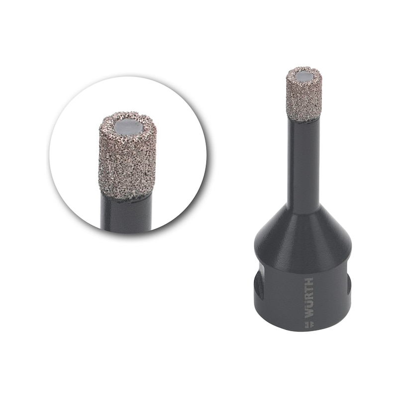 Lot de couronnes diamant à sec M14 pour perçage carrelage et grès - 3 pcs