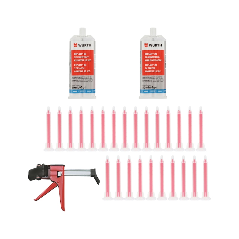 Buy 2C plastic adhesive w/ cartridge gun set 28 pcs online