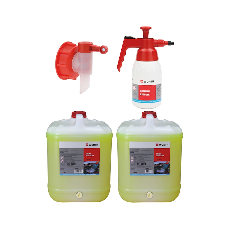 Buy Engine cleaner with tap and bottle set 4 pcs online