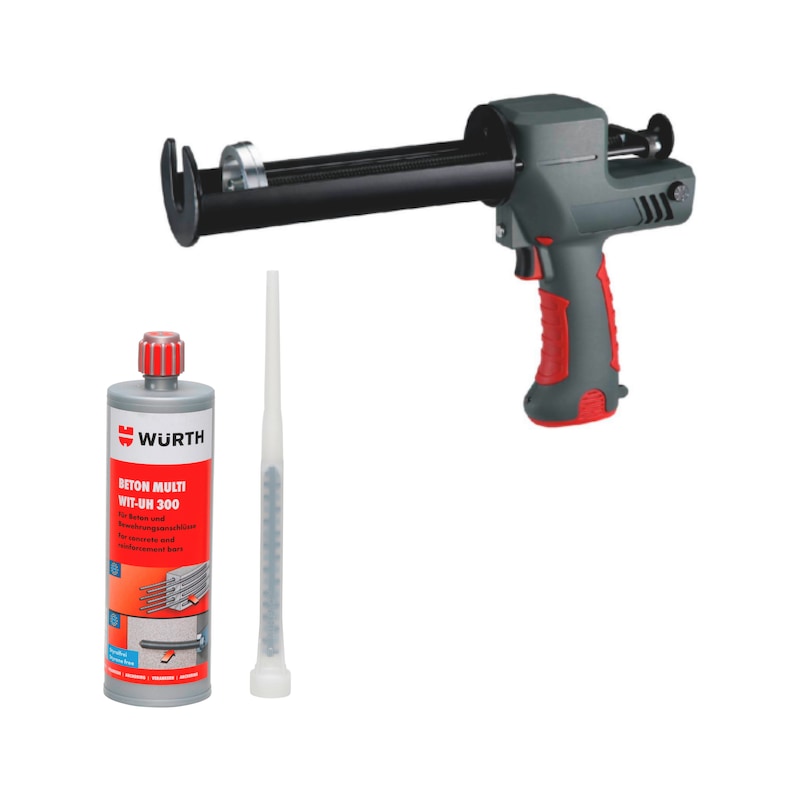 Lot de scellement chimique WIT-UH 300 et pistolet avec 2 batteries Euromac - 421 pcs