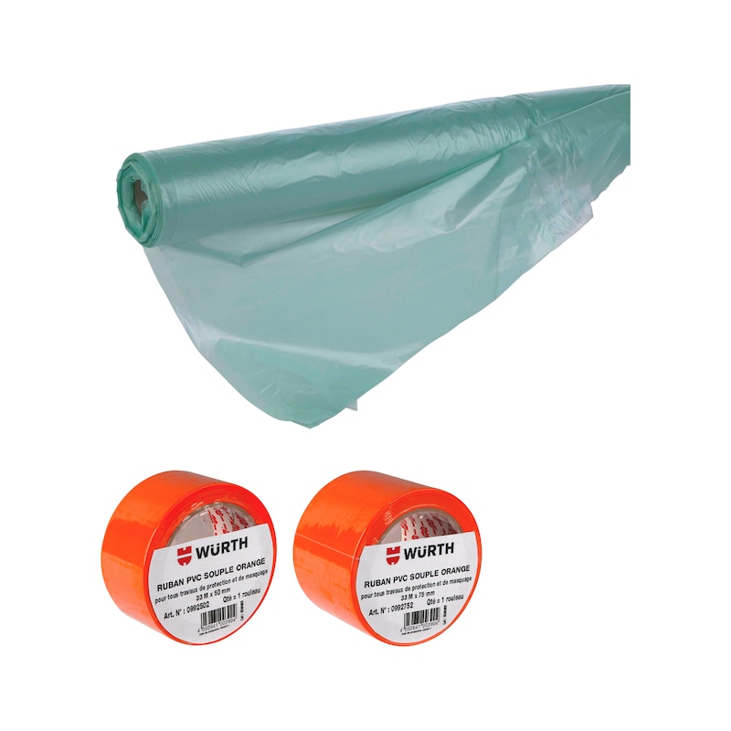 Lot de films de protection et rubans PVC souples - 16 pcs