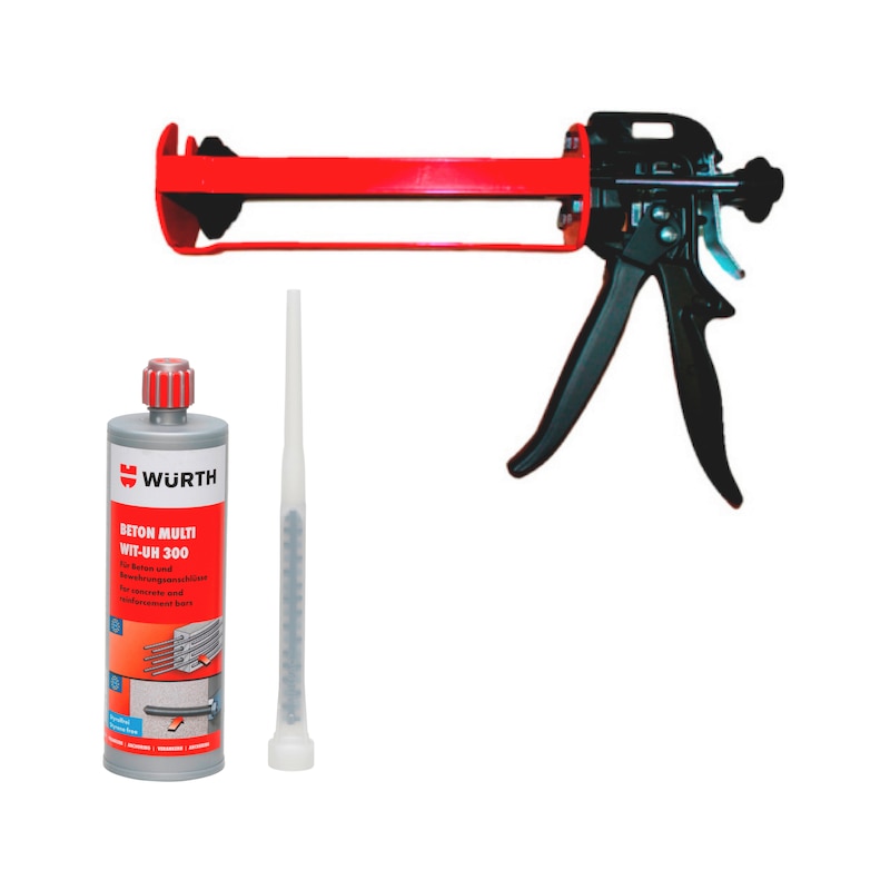 Lot scellement chimique WIT-UH 300 et pistolet manuel - 49 pcs