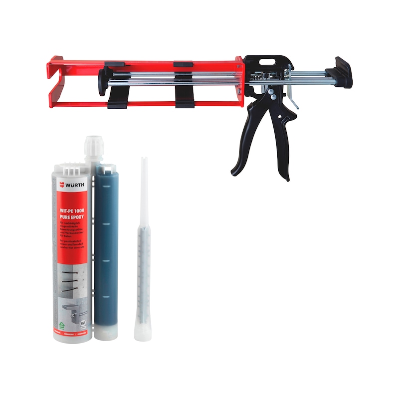 Lot de scellement chimique WIT-PE 1000 et pistolet manuel SBS - 49 pcs