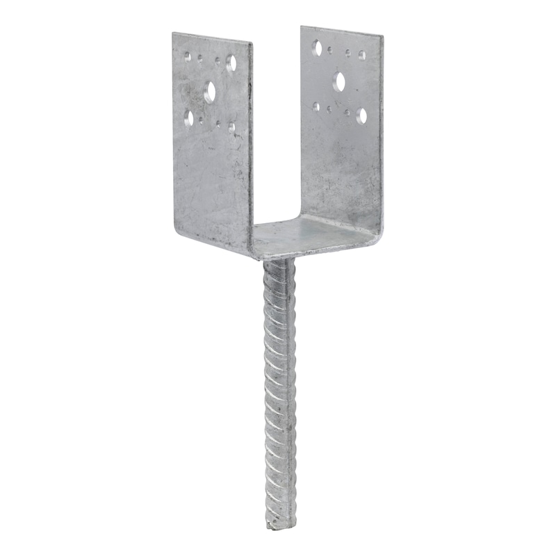 Column shoe Y-shaped hot dip galvanized w/ rebars from eShop