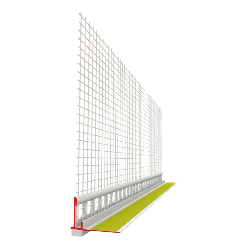 Profilé d'arrêt d'enduit Standard avec tissu