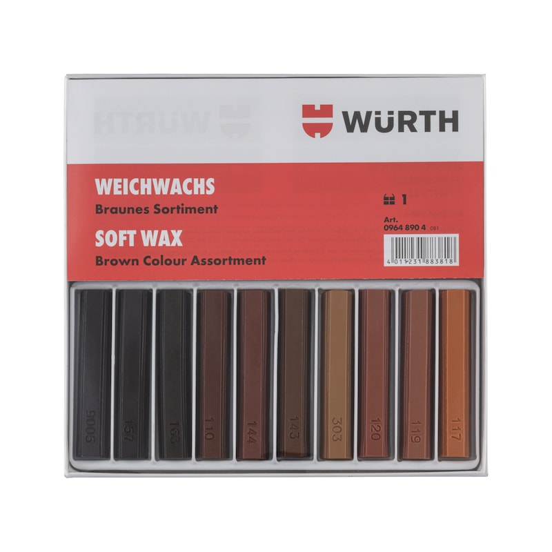 Laaja valikoima ruskeita Soft Wax -korjausvahoja