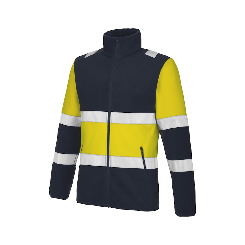 Polaire de travail haute visibilité Fluo One Jaune/Marine