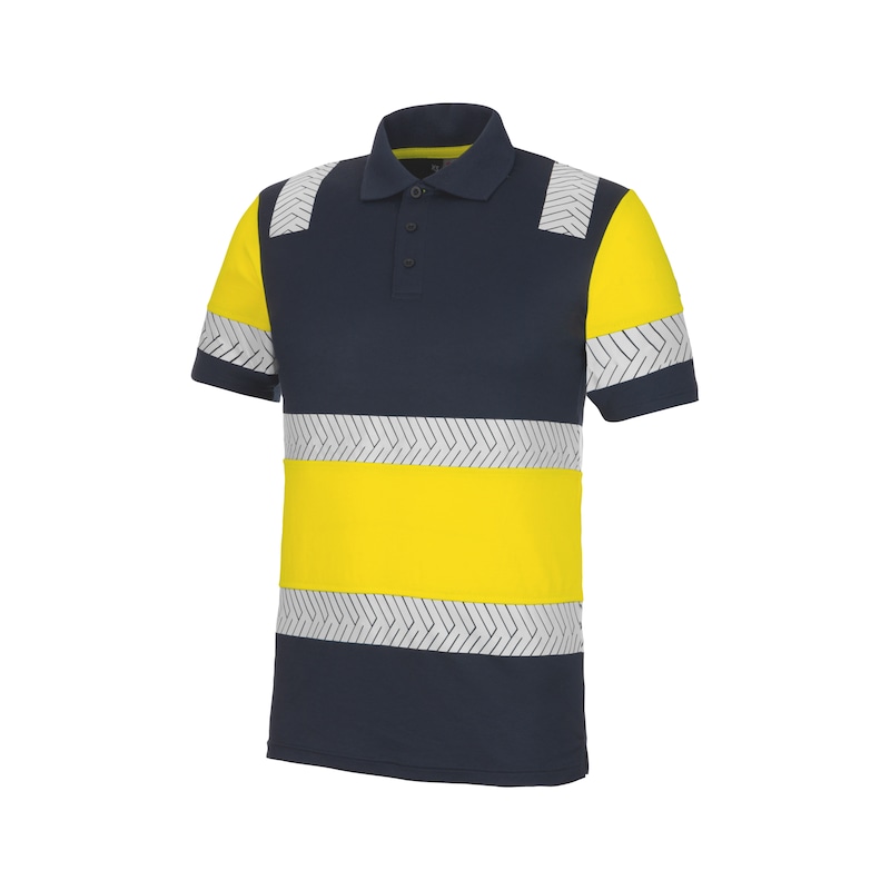 Polo de travail haute visibilité Fluo One Jaune/Marine