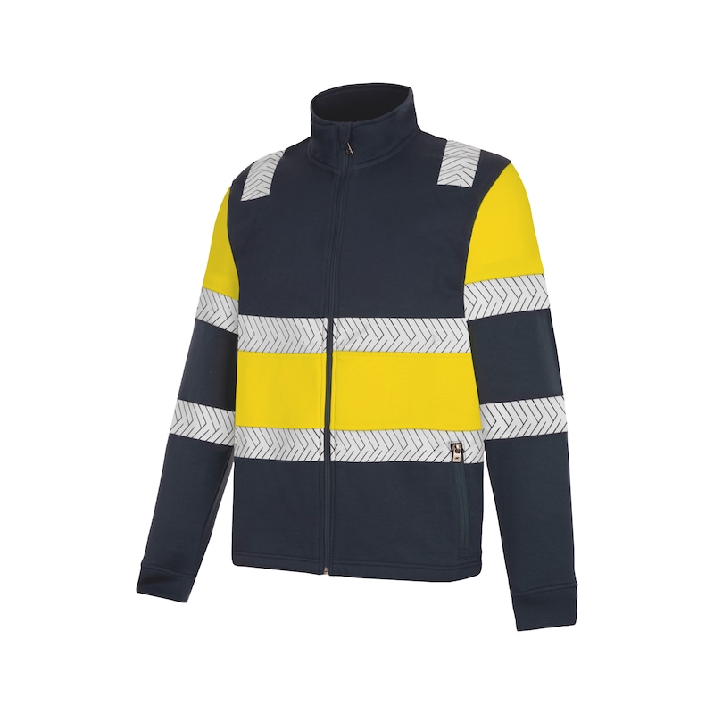 Veste sweat-shirt de travail haute visibilité Fluo One Jaune/Marine