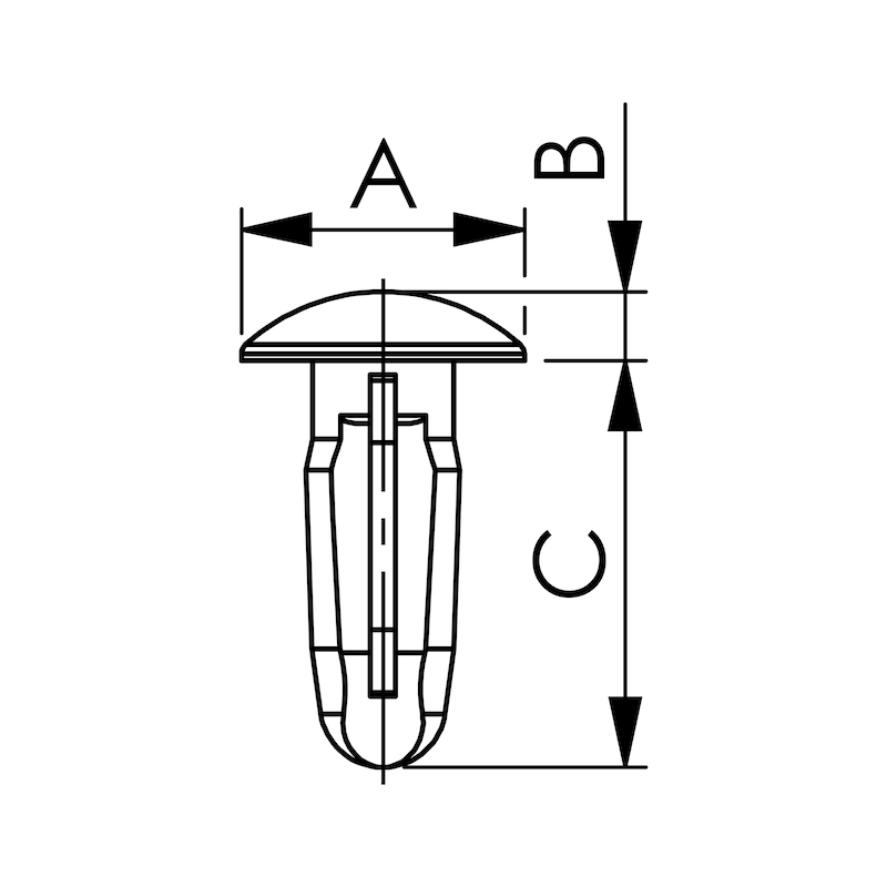 Buy Plastic retaining clip closed online