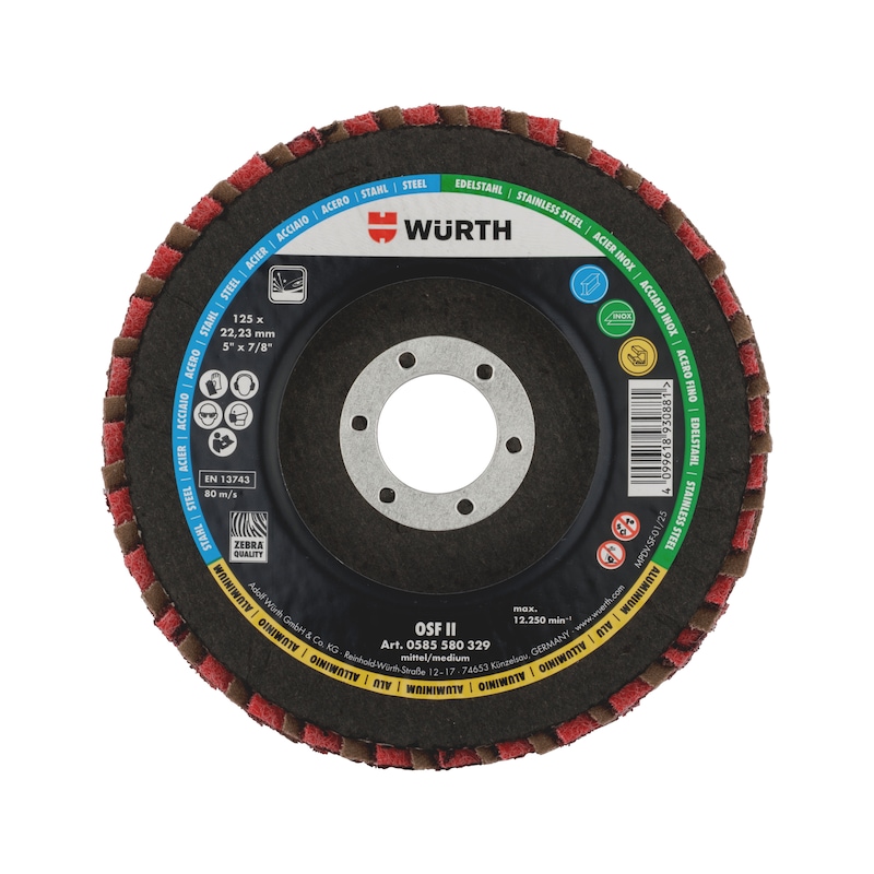 Lamelslibeskive OSF<SUP>II</SUP> (ét-trins-finish)