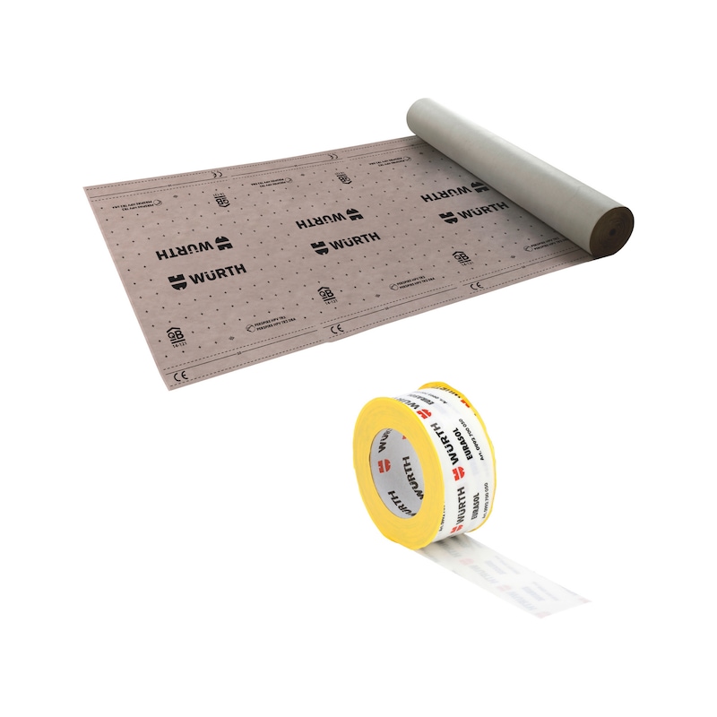 Lot - écrans de sous-toiture Perspire HPV TR2 et rubans adhésifs EURASOL