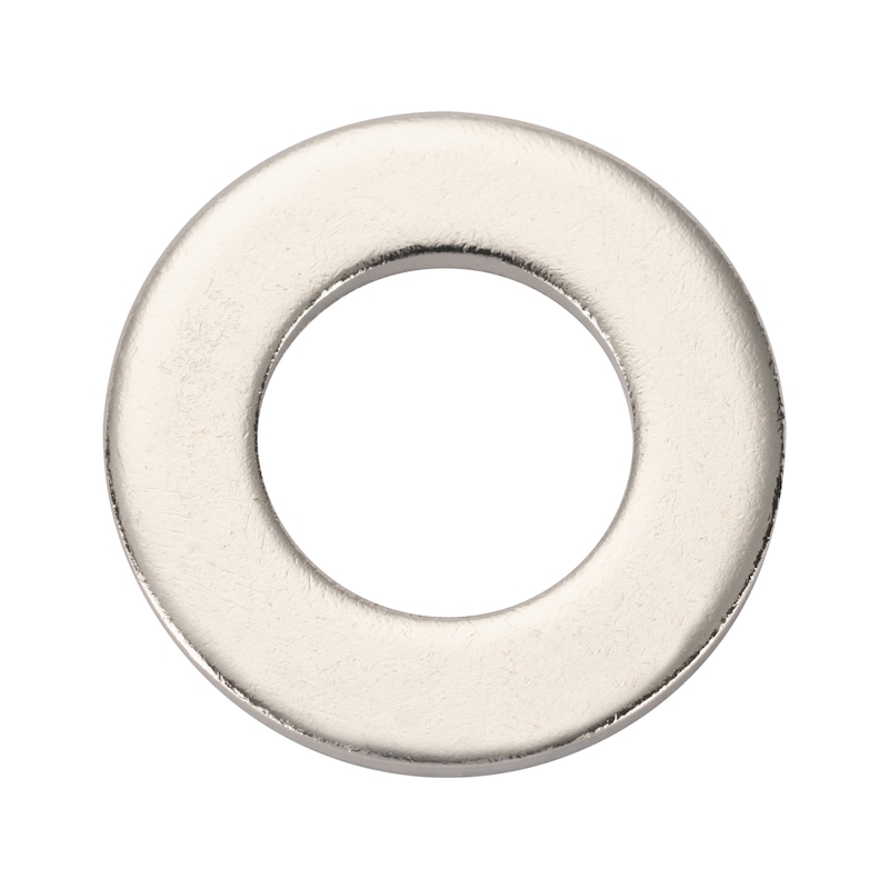 Rondelle plate sans chanfrein - ISO 7089 - laiton nickelé (E2J)