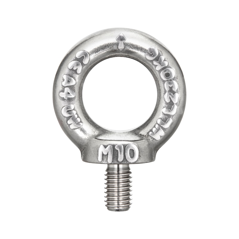 Anneau de levage mâle DIN 580 inox A4 brut forgé