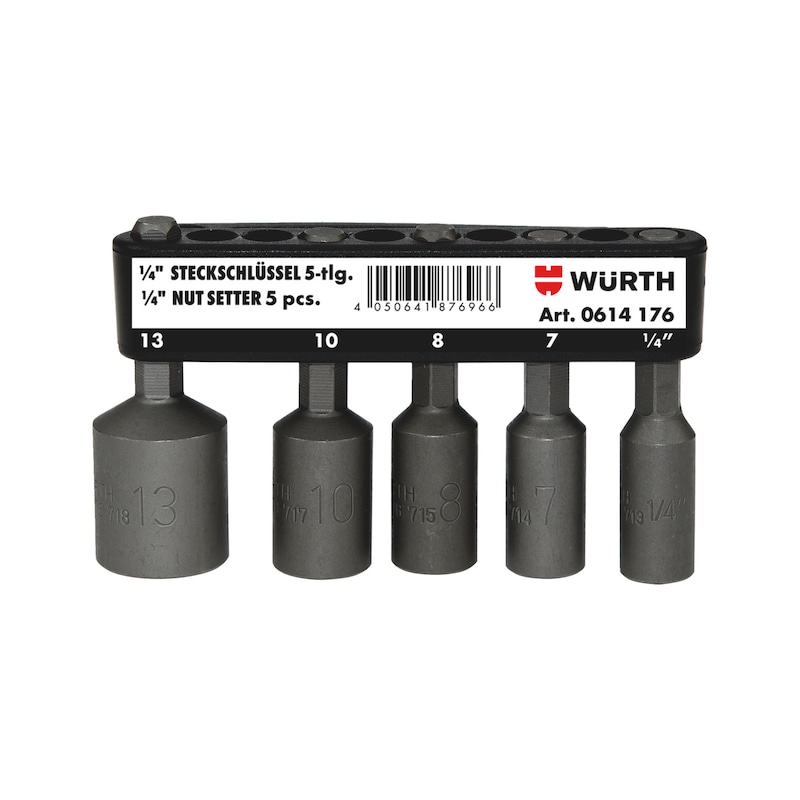 Jeu de 5 douilles 6 pans creux magnétiques pour visseuse