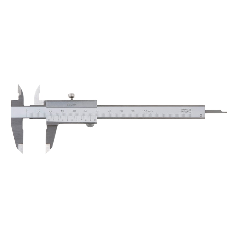 Lock Screw Calliper Pocket slide calliper, small with top locking screw and flat depth ...