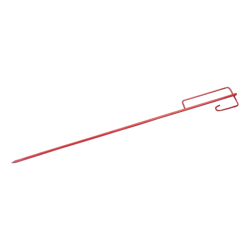 Piquet pour ruban de signalisation sur chantier - rouge - 125cm