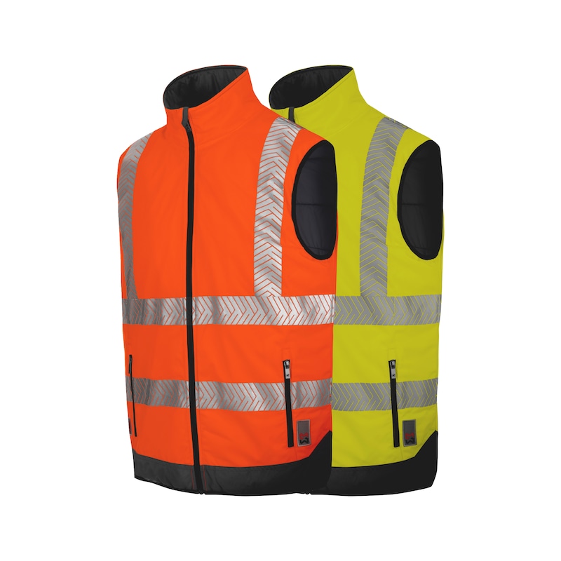 Gilet haute visibilité fluo réversible- EN 20471 - 4 poches
