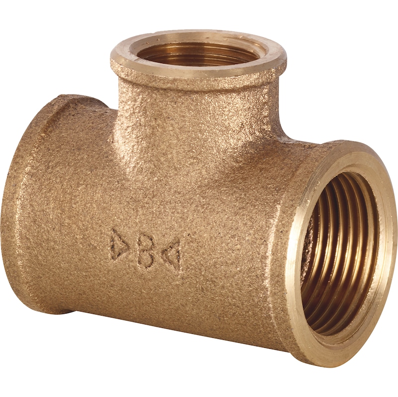 Raccord en T EN 1254 laiton rouge 3130