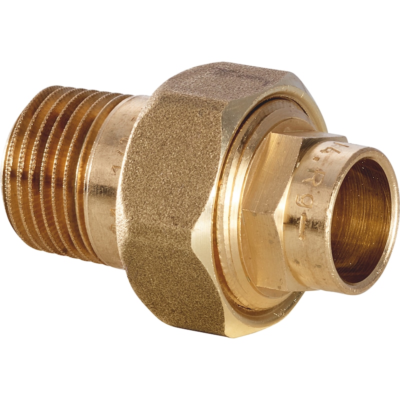 Raccord de tuyau EN 1254 laiton rouge 4331G