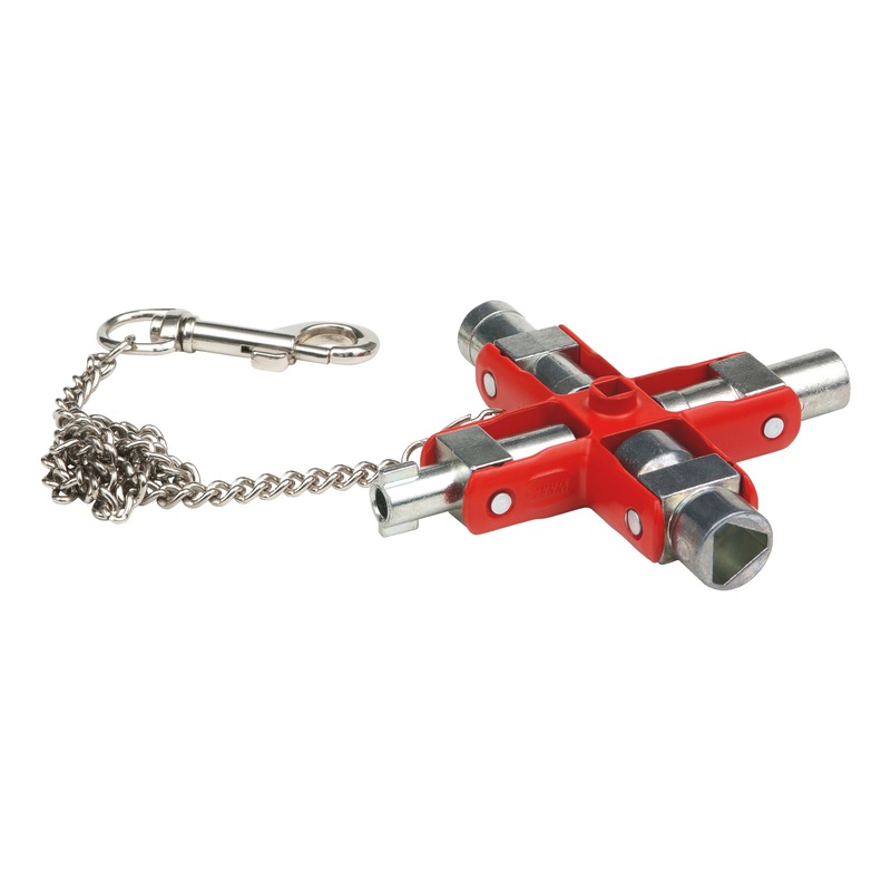 Clé Universelle à Chaîne Pour Armoire électrique - Adaptateur Pour Embouts DIN 3126 / C 6,3 - KS Tools