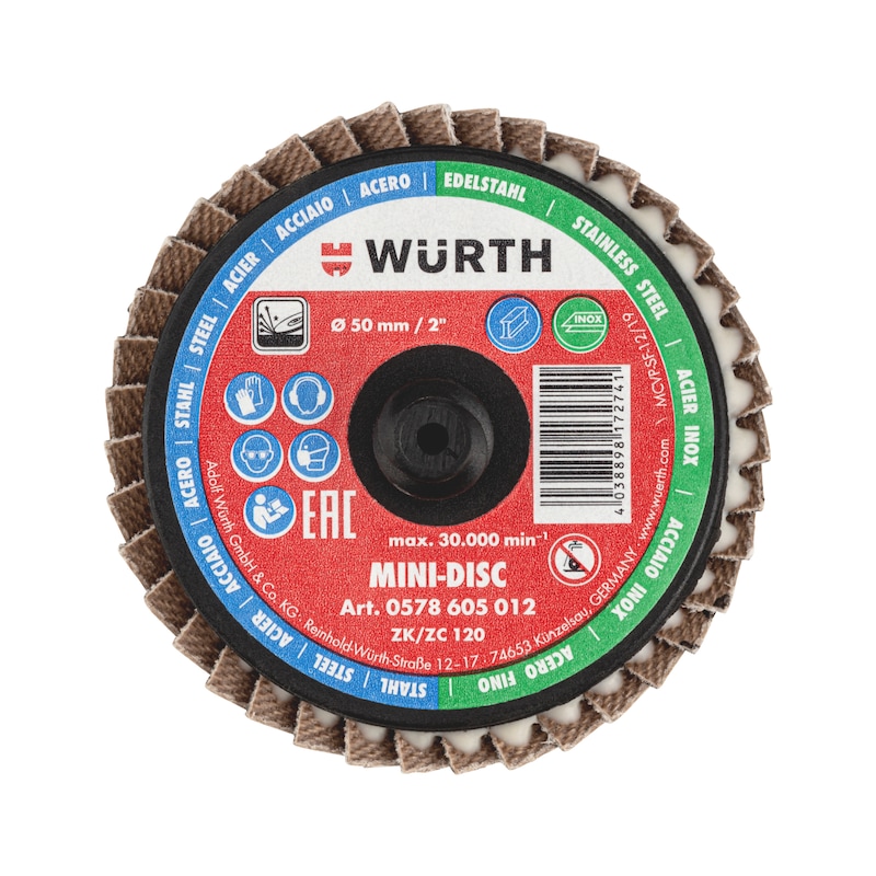 12 Dischi Lamellari 50mm Per Smerigliatrice - Grana 120 Per Legno, Metallo E Acciaio Inox - Foto 3