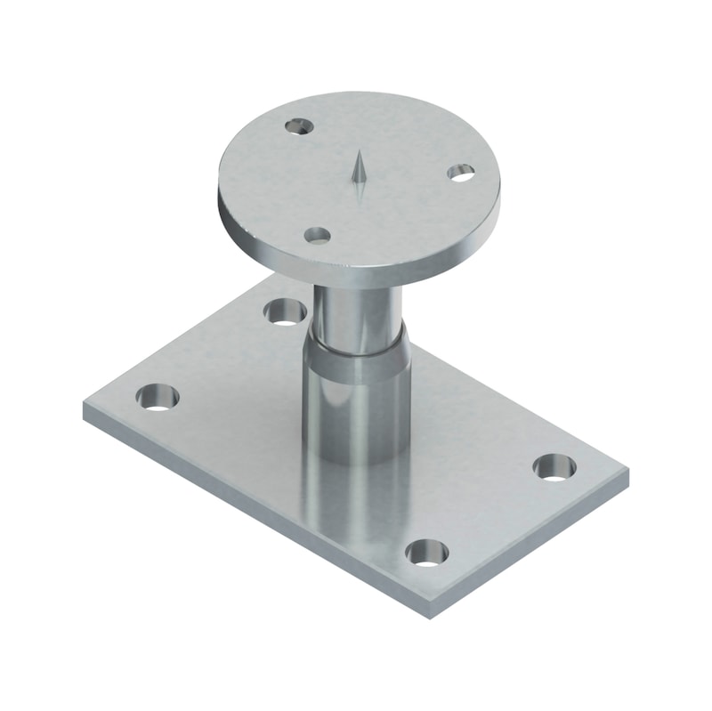 Support pour poteau bois D-FL-H/ZN-NI pour charges élevées