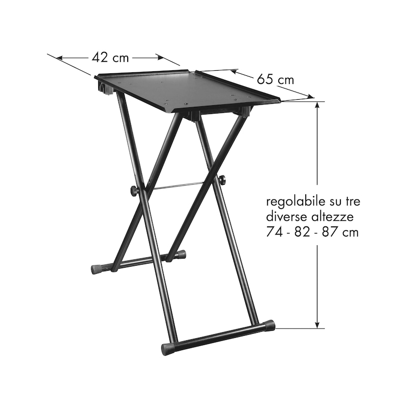 Établi réglable pour scie à circulaire, à ruban ou onglet