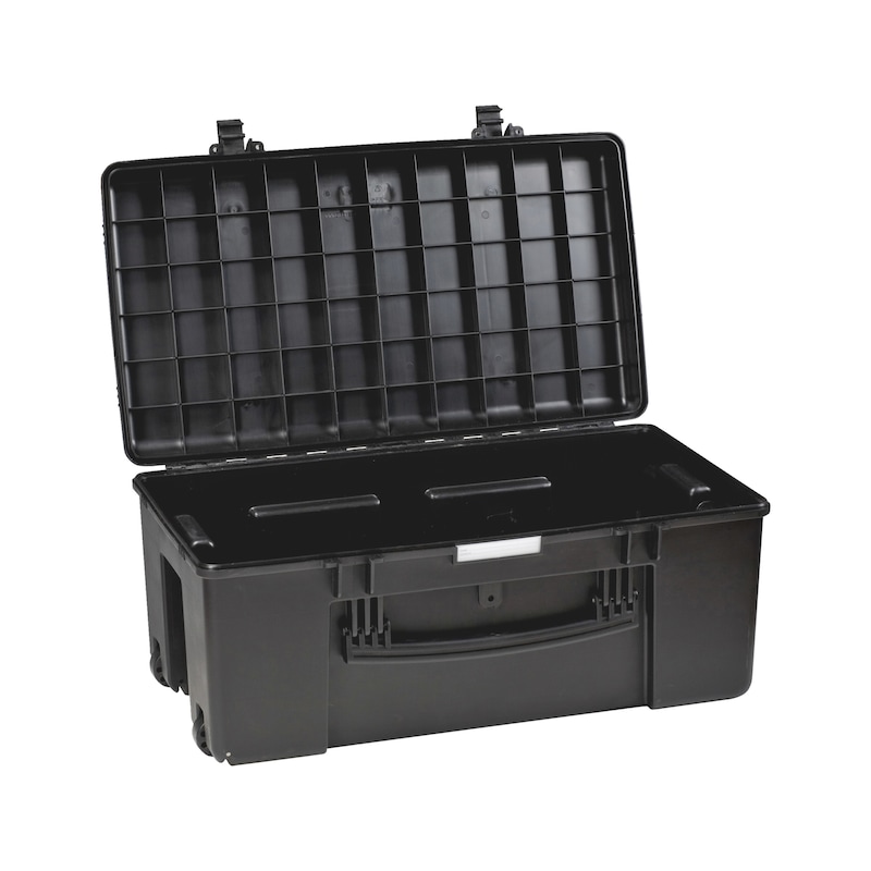 Coffre de chantier Variable Box noir avec roulettes - empilable