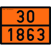 ADR PANEL IN STAINLESS STEEL 30/1863 FOR AVIATION FUEL
