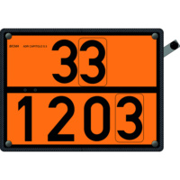 STAINLESS STEEL ADR PANEL FOR PETROL/DIESEL TRANSPORT
