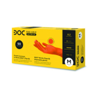 GLOVES NITRILE HEAVY-DUTY ORANGE TEXTURED