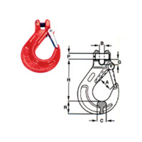 FORK HOOK WITH SAFETY LATCH TYPE F