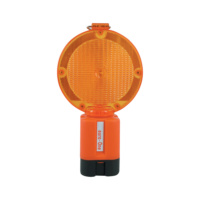 DISPOSITIVO LUMINOSO DE UNA SOLA PILA PARA OBRAS, NARANJA