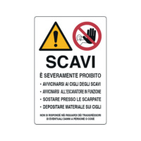 SEÑAL DE ADVERTENCIA DE EXCAVACIÓN