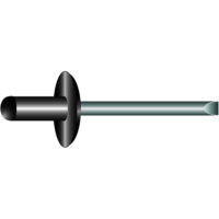 REMACHES DE ALUMINIO DE CABEZA ANCHA PINTURA NEGRA