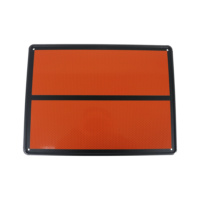 Placa materias peligrosas con linea horizontal