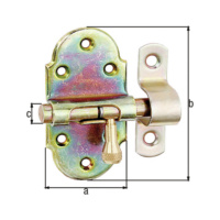 Grendelriegel mit Messingknopf