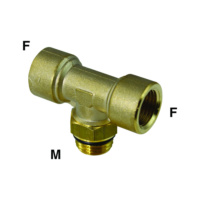 RACORES PARA APLICACIONES NEUMÁTICAS, 3 VÍAS, LATÓN, PARA APLICACIONES NEUMÁTICAS, HEMBRA/HEMBRA-MACHO, AJUSTABLES EN LA PARTE CENTRAL