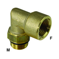 CONEXIONES NEUMÁTICAS ACODADAS DE LATÓN AJUSTABLES CON ROSCA MACHO Y ROSCA HEMBRA