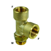 RACORES PARA APLICACIONES NEUMÁTICAS, 3 VÍAS, LATÓN, PARA APLICACIONES NEUMÁTICAS, HEMBRA/HEMBRA-MACHO, AJUSTABLES EN EL LATERAL