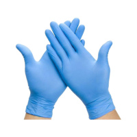 Disposable nitrile gloves blue