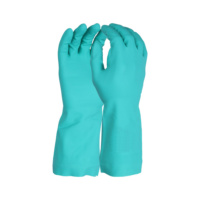 Green nitrile glove