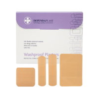 Wash resistant plasters, assortment
