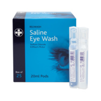 Sterile eyewash pods only